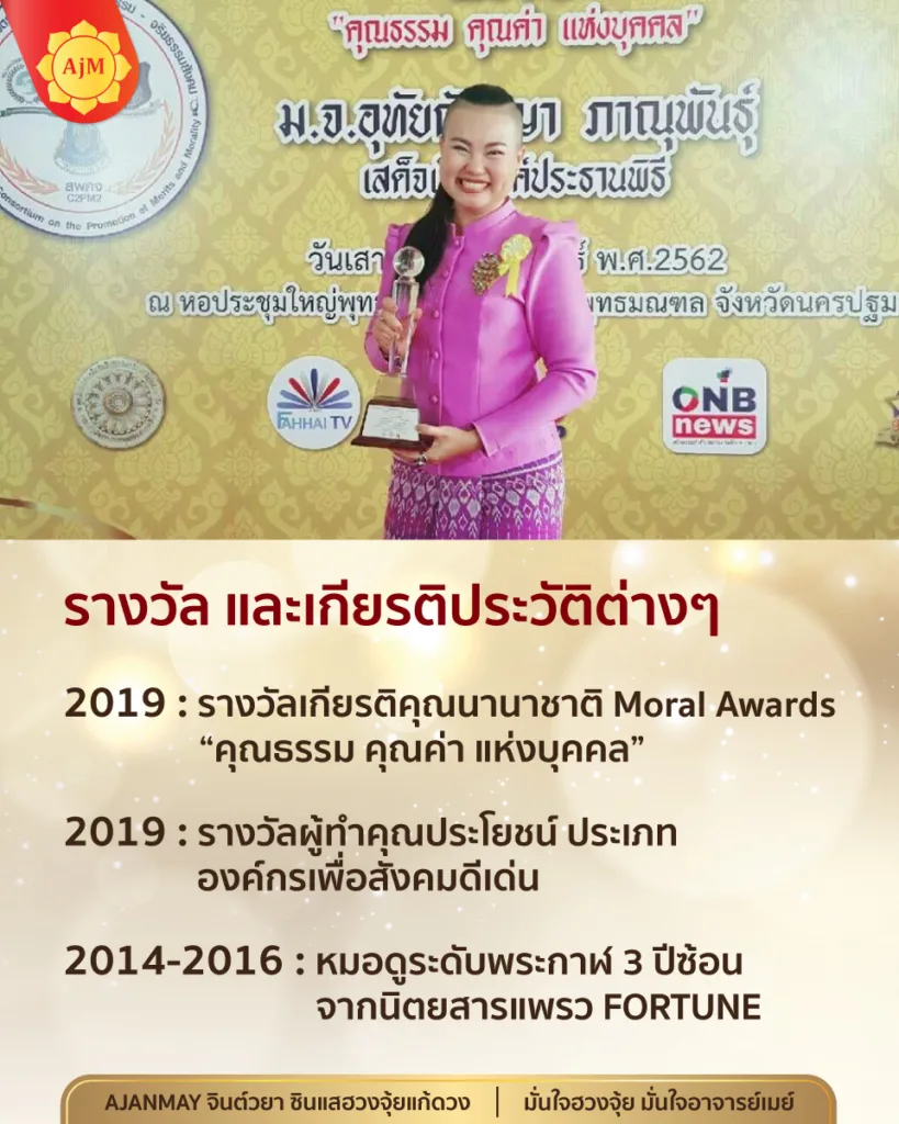เกียรติประวัติ อาจารย์เมย์