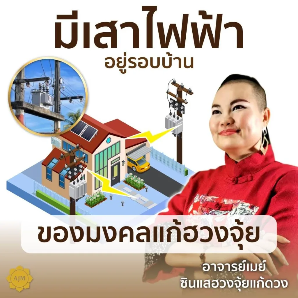 โมบายฮวงจุ้ย แก้เสาไฟฟ้า Ajanmay เสริมดวง ปรับพลังงาน ปัดเป่าพลังลบ ดึงดูดโชคลาภ